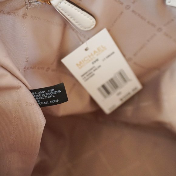 Michael Kors Evie Large Hobo Shoulder Leather Bag Light Cream - Picture 10 of 11